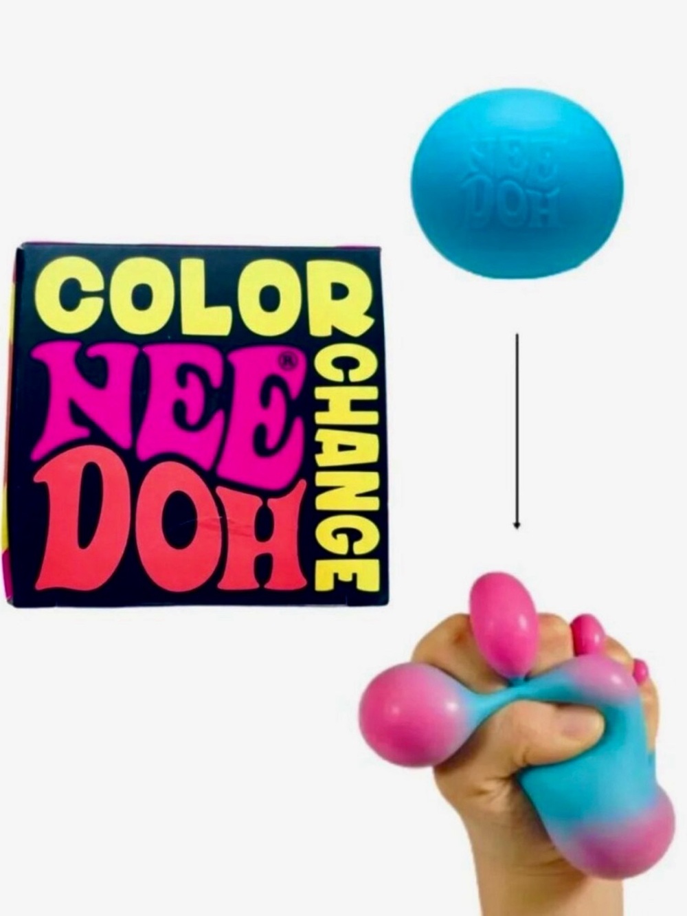💙 Schylling Color Changing NeeDoh Sensory Fidget Toy – Blue | NEW 🌈